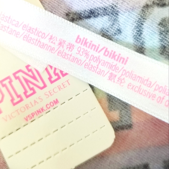 Victoria's Secret PINK Low Rise Rainbow Graphic Logo Waistband Bikini Panty NWT - Picture 7 of 10